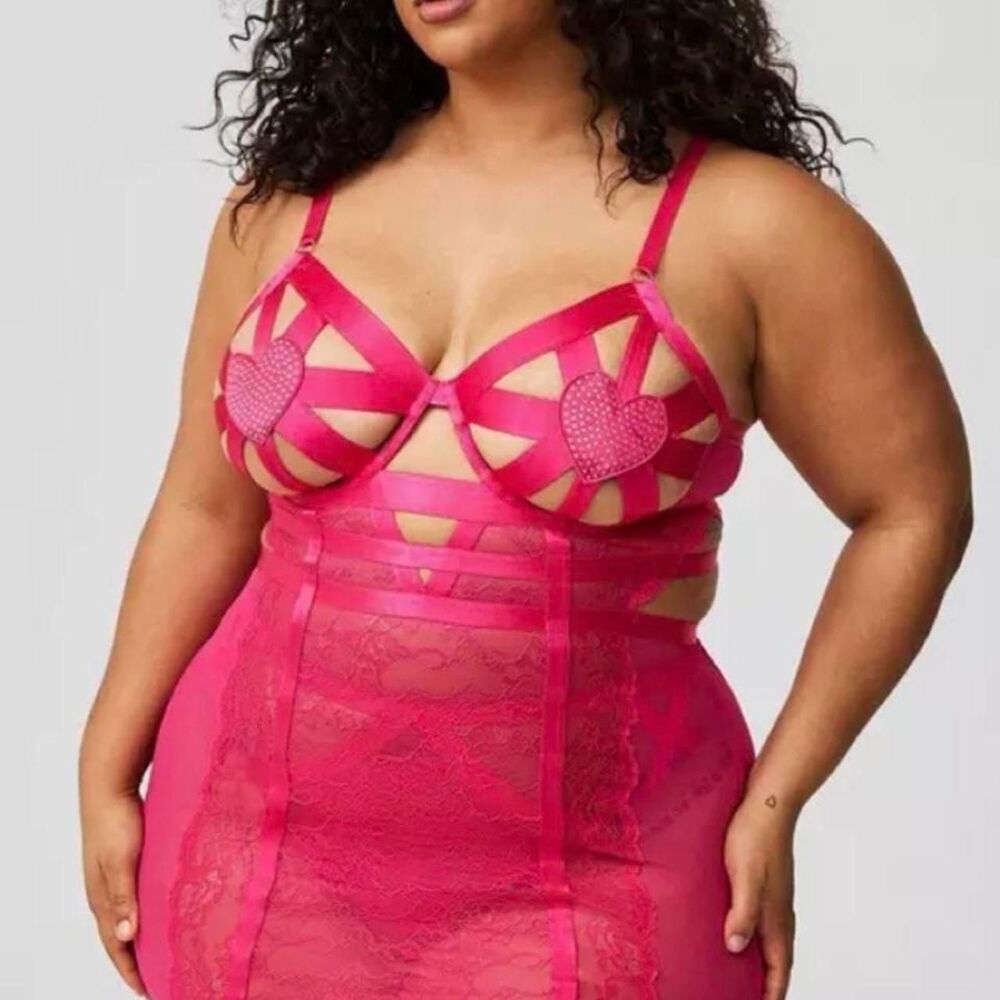 Torrid Women's Pink Babydoll Lingerie new with tags